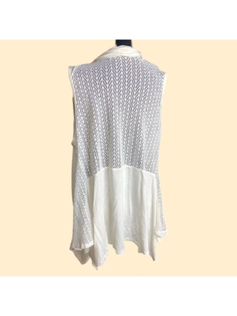 Womens |Sleeveless Lacy Cover up Cardigan.l   DSST-06 - Picture 2 of 4